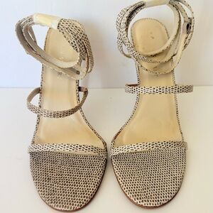 Colin Stuart Elegant Snakeskin Pattern Strappy Sandals